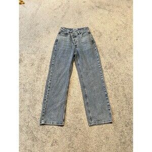 12th Tribe Jeans Women's 25 Straight Mom Jeans Crossover Buttoning